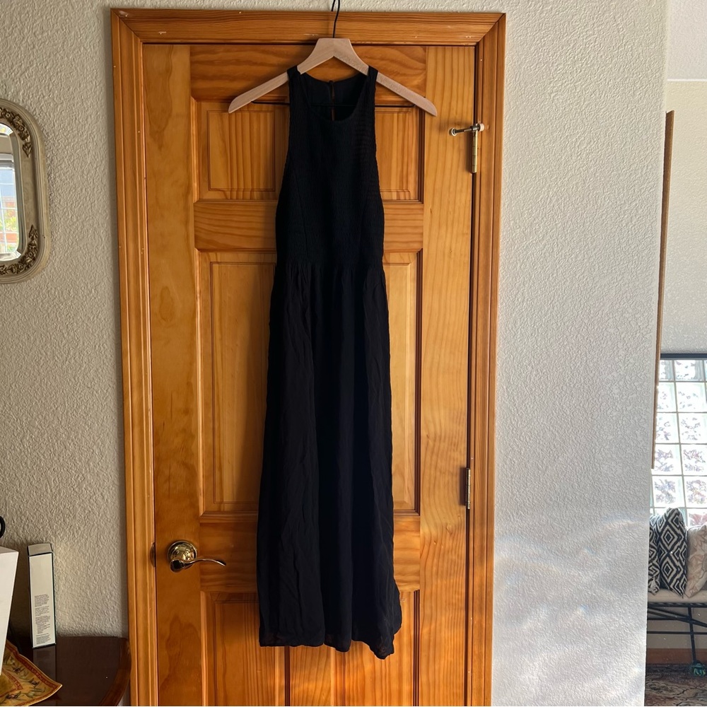 Black high neck maxi